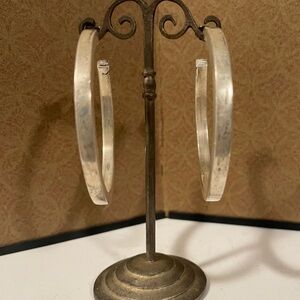 Sterling Silver Large Hoop Earrings